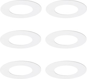 6 darabos fehér távtartó gyűrű készlet süllyesztett spotlámpákhoz 7,5 - 13 cm - Spacer