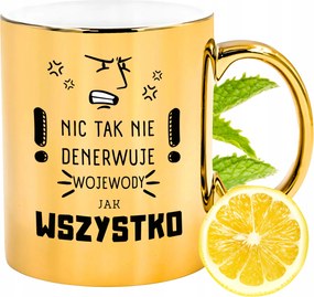 Arany csillogó bögre vajdasági ajándék fényképes nyomtatással