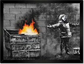 Poszterek keretben 40x30 Banksy Hó szmog