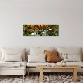 Kép - Erdő (órával) (90x30 cm)