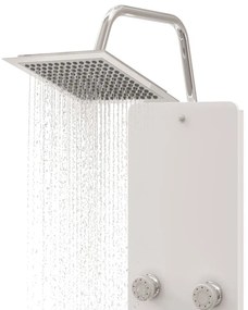 Fehér üveg zuhanypanel 25 x 47,5 x 130 cm