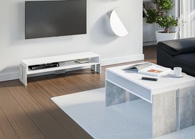 TV asztal Ramea (fehér + kő). Akció -17%. 1055245