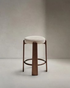 Bézs-sötét natúr színű kőrisfa bárszék (ülésmagasság 75 cm) Granite – Kave Home