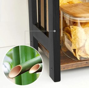 MARGE konyhai polcos állvány, fekete