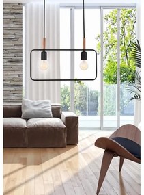 Csillár zsinóron FRAME 2xE27/60W/230V fekete