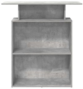 recepciós pult betonszürke 100x40x104 cm szerelt fa
