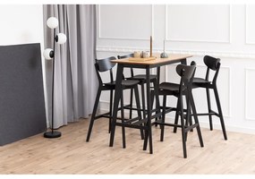 Fekete kaucsukfa bárszék szett 2 db-os 105 cm Roxby – Actona