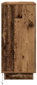 LED-es éjjeli szekrény Régi fa 71x34,5x75 cm Mérnöki fa