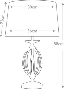 Elstead AG-TL-AGED-BRASS - Asztali lámpa AEGEAN 1xE27/60W/230V bronzszínű