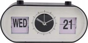 Óra Ébresztőóra Retro Dátummal Black&amp;white