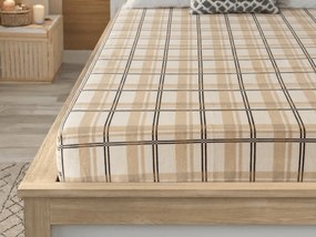 Mikroplüss lepedő PLAID 200x200 cm krémszínű
