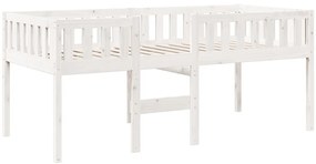 fehér tömör fenyőfa gyerekágy matrac nélkül 90 x 190 cm