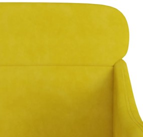 sárga bársonyfotel 63 x 76 x 80 cm