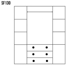 Szekrény SF130 Szürke