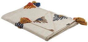 Színes pamut ágytakaró 130 x 180 cm MUNGER Beliani