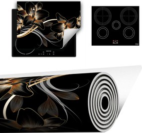 Vinyl Szőnyeg A Konyhába Több Hely 70x52 fekete Orchidea