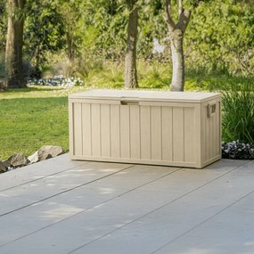 Kerti tároló box 112x49x54 cm, műanyag, bézs, AZB-G2075 CRM