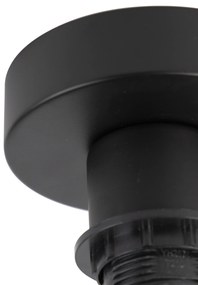 Mennyezeti lámpa pamut búrával fekete arannyal 20 cm - Combi Black