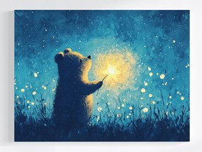 Poszter Mackó Ég Éj Csillagok Álom 80x60