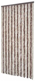 bézs és világosbarna zsenília rovarfüggöny 100 x 220 cm