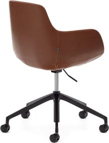 Konyakbarna bőrutánzat irodai szék Tissiana – Kave Home