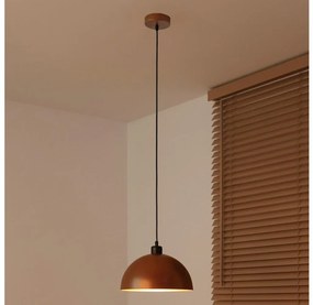 Duolla - IRONLINE zsinóros függőlámpa 1xE27/15W/230V átmérő 27 cm réz/fekete