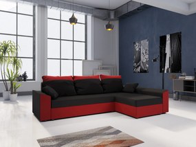 Sarok ülőgarnitúra Paragon L (piros + fekete) (J). 1057367
