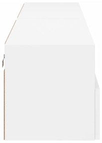 2 db fehér szerelt fa fali TV-szekrény 80 x 30 x 30 cm