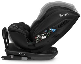 Lionelo - Forgatható autósülés alappal BASTIAAN i-Size 40-150 cm fekete karbon