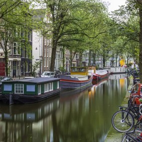 Poszter 70x70cm Csatorna Amszterdam városon át 5, Assaf Frank