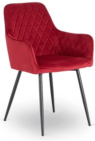 Elegáns Bordó Bársony Étkezőszék BRESSO