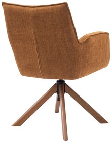 Narancssárga kárpitozott étkezőfotel szett 2 db-os Marilla – Unique Furniture