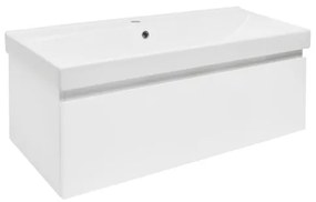 SAT B-WAY Fürdőszobaszekrény mosdóval 99x30x45 cm fehér fényes BWAY100WU1