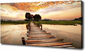 Vászonkép Fa híd 100x70 cm