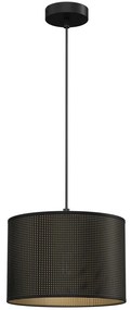 Csillár zsinóron LOFT SHADE 1xE27/60W/230V á. 25 cm fekete/arany