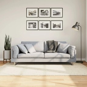 PAMPLONA krémszínű magas szálú bolyhos modern szőnyeg 140x200cm