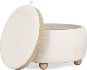 Krémszínű buklé puff Irisha – Bizzotto