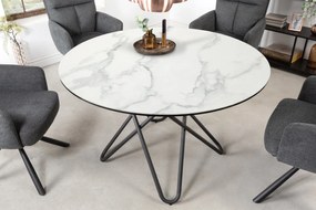 CIRCULAR design kerek étkezőasztal - 120cm - fehér
