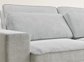 Világosszürke zsenília sarokkanapé (jobb oldali-L alakú) Kirou – Maison de Rêve