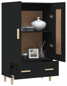 vidaXL fekete szerelt fa magasszekrény 70 x 31 x 115 cm