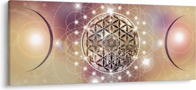 Kép - Mandala elemekkel (120x50 cm)