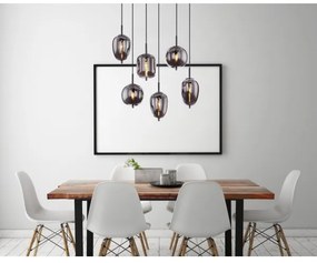 Globo 15345-6 - BLACKY 6xE14/40W/230V fekete függeszték