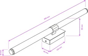 BRILAGI - LED Fürdőszobai tükörvilágítás DIANA LED/10W/230V IP44 fekete