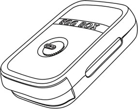 Tojásrendező fiókkal - bézs