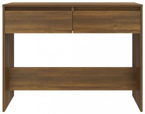 barna tölgyszínű szerelt fa dohányzóasztal 100x35x76,5 cm
