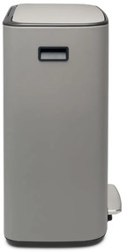 Világosszürke acél szelektív pedálos szemetes 60 l Bo – Brabantia