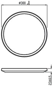 Philips - LED Dimmelhető mennyezeti lámpa SCENE SWITCH LED/18W/230V