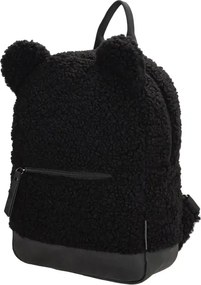 Fekete bolyhos gyerek hátizsák „Winnie”