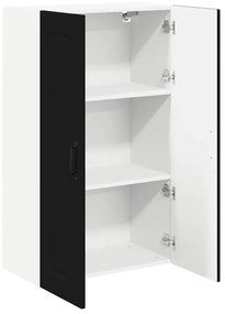 Fali konyhaszekrény polcokkal Fekete 60 x 31 x 100 cm Faanyag