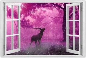 Poszterek 60x40 Szarvas a varázslatos erdőben